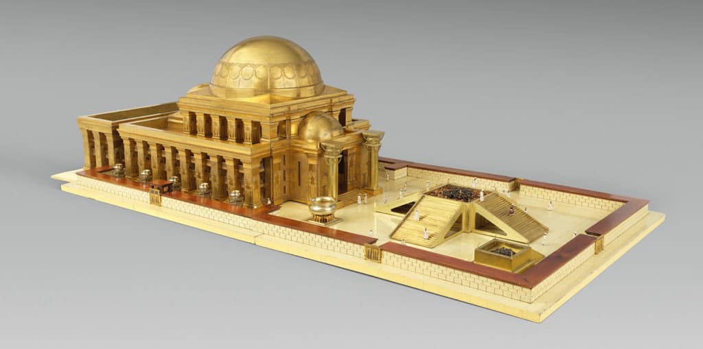 Image of a model of Solomon's first temple in Jerusalem.