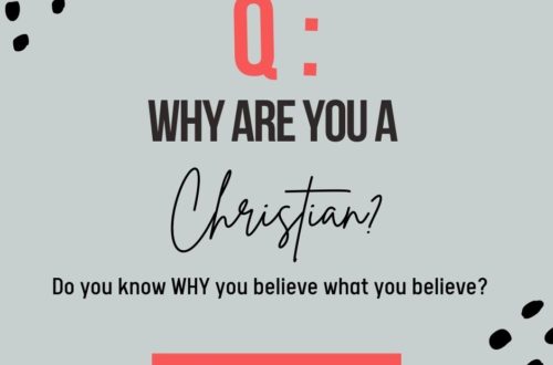 Can you answer the question, "Why are you a Christian?" with solid answers that could bring people to Jesus?