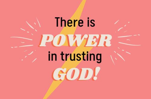 There is power in trusting God FB image.